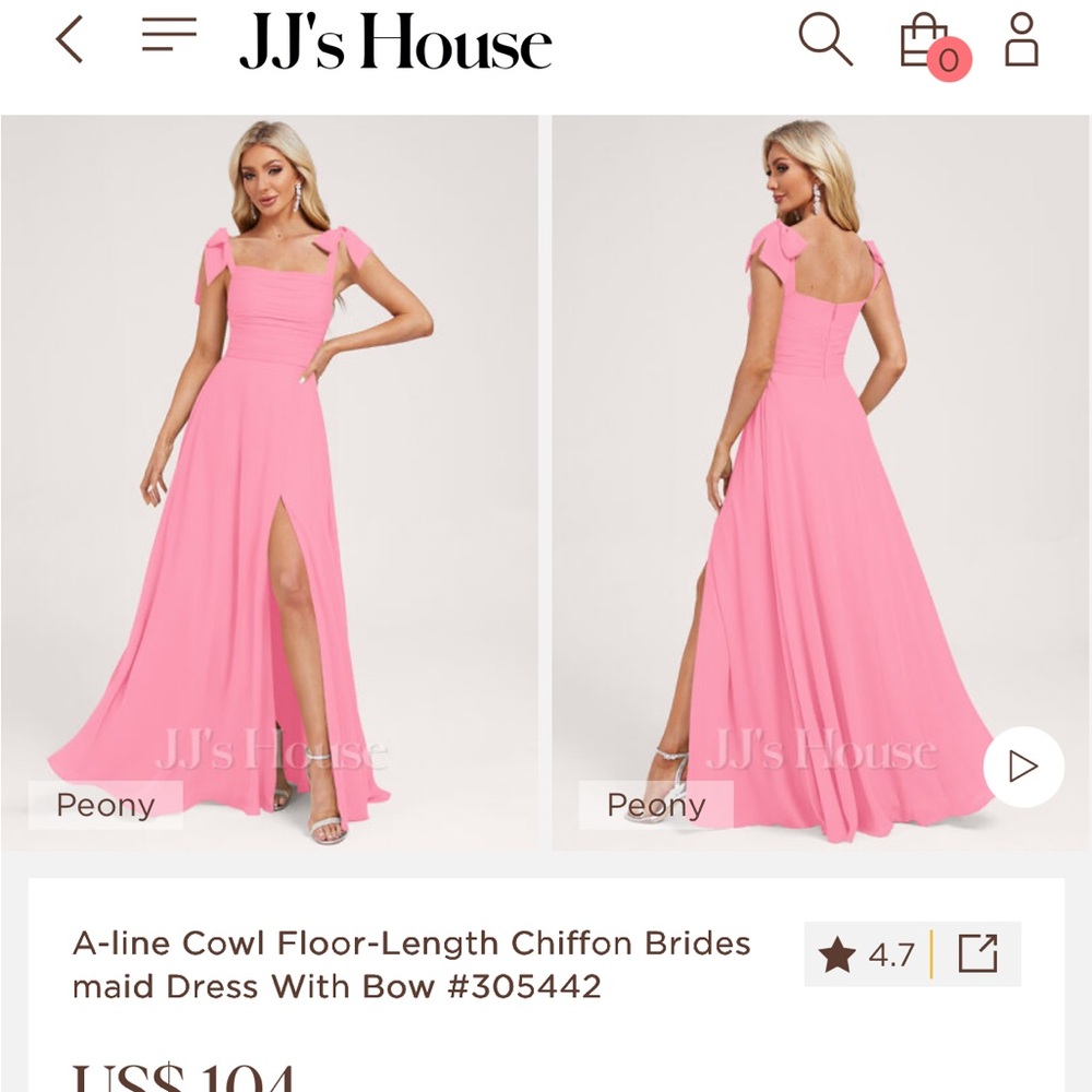 JJs House Peony Maxi Dress with Bow